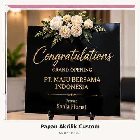 Papan Bunga Akrilik Dogiyai